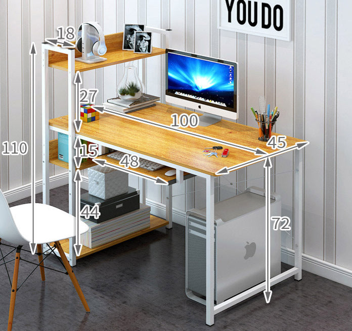 Edge Plus Schreibtisch mit Regal und Tastaturauszug – Bild 6