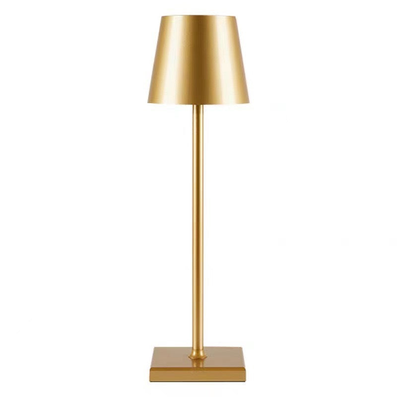 Kabellose LED-Tischleuchte mit Aluminiumsockel, Gold – Bild 3
