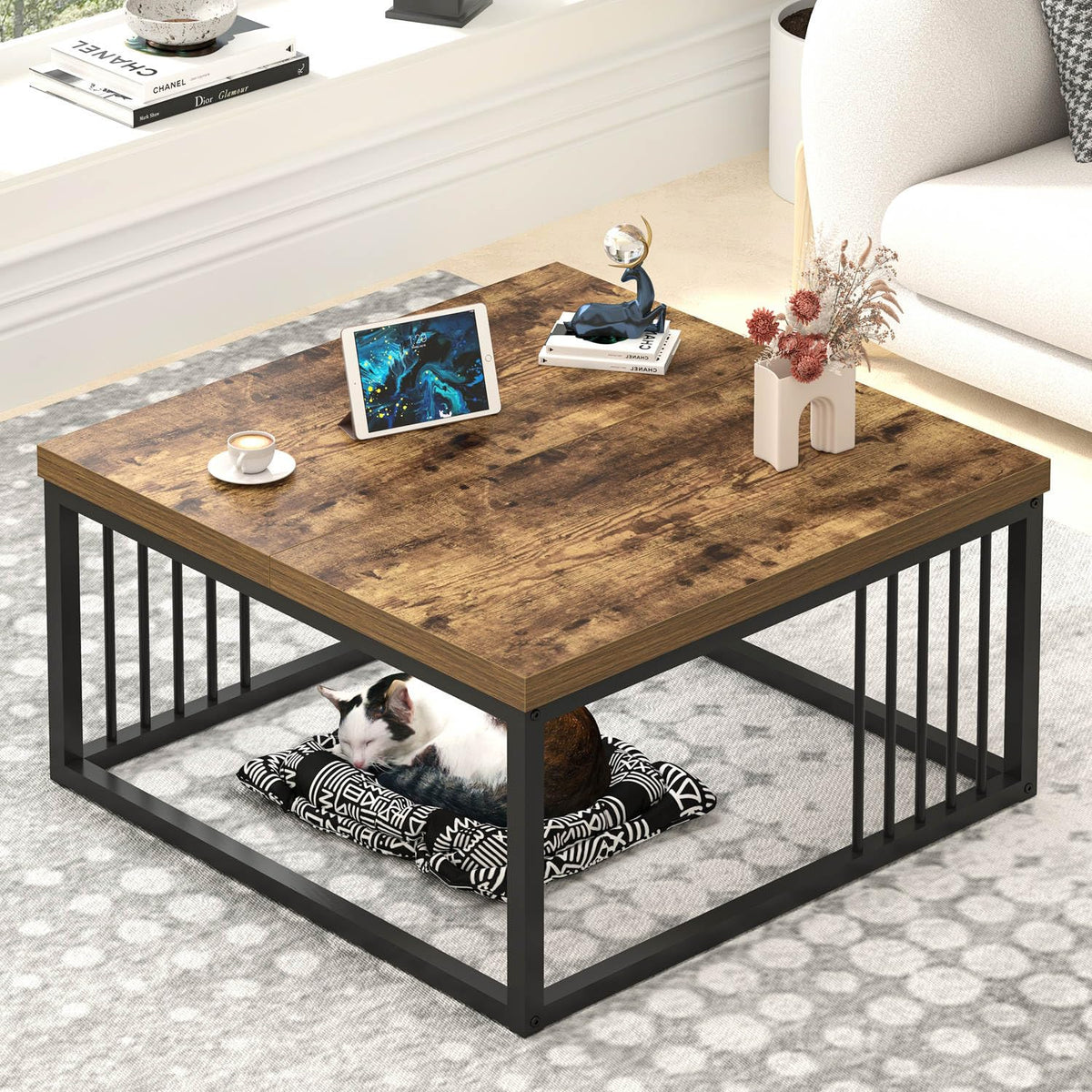 Couchtisch Urban in Holzoptik, 80 x 80 cm