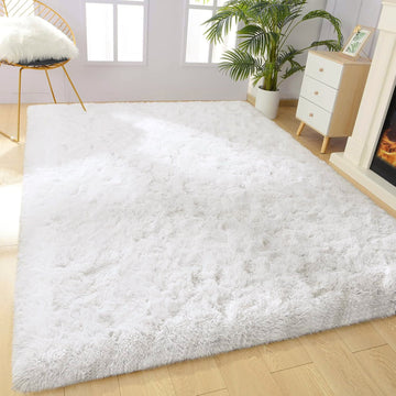 Weicher Hochflor-Teppich in Creme, 160 x 230 cm