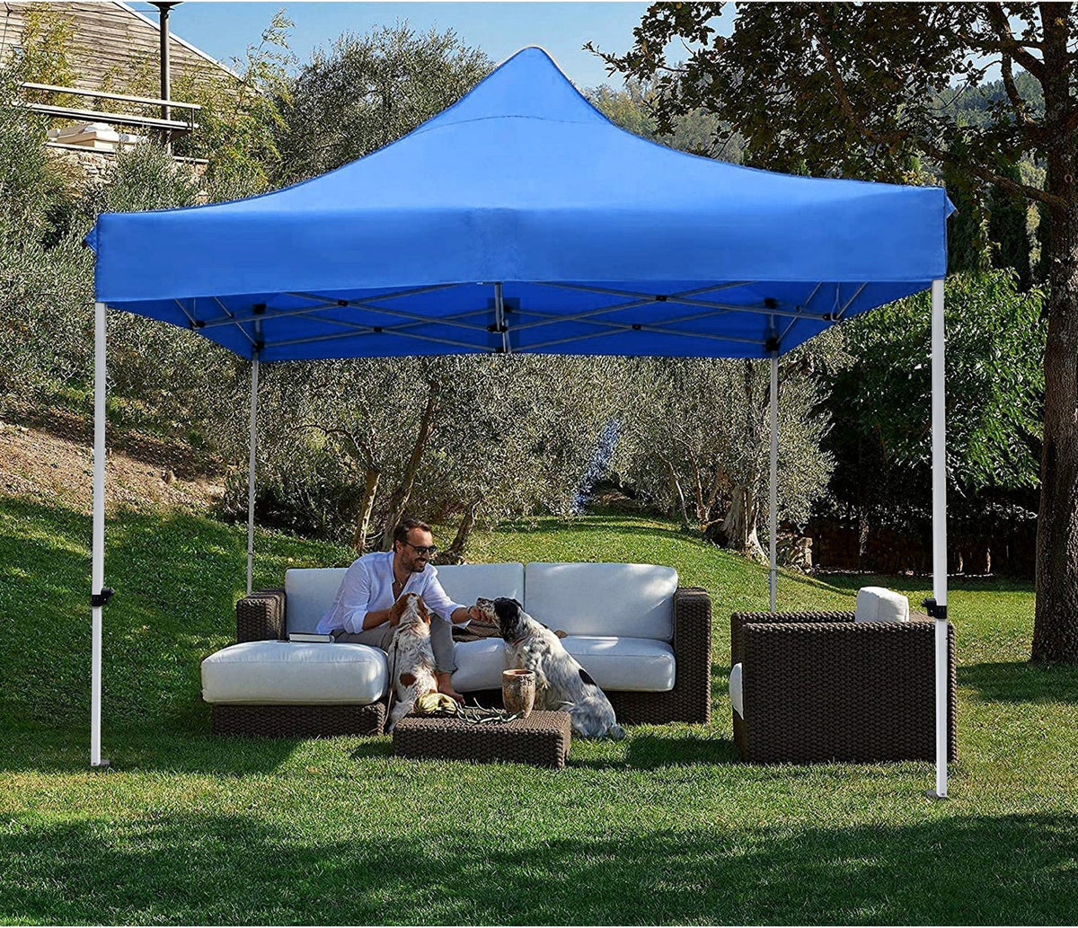 Pop-up-Pavillon 3 x 3 m mit wasserdichtem Dach, Blau – Bild 2
