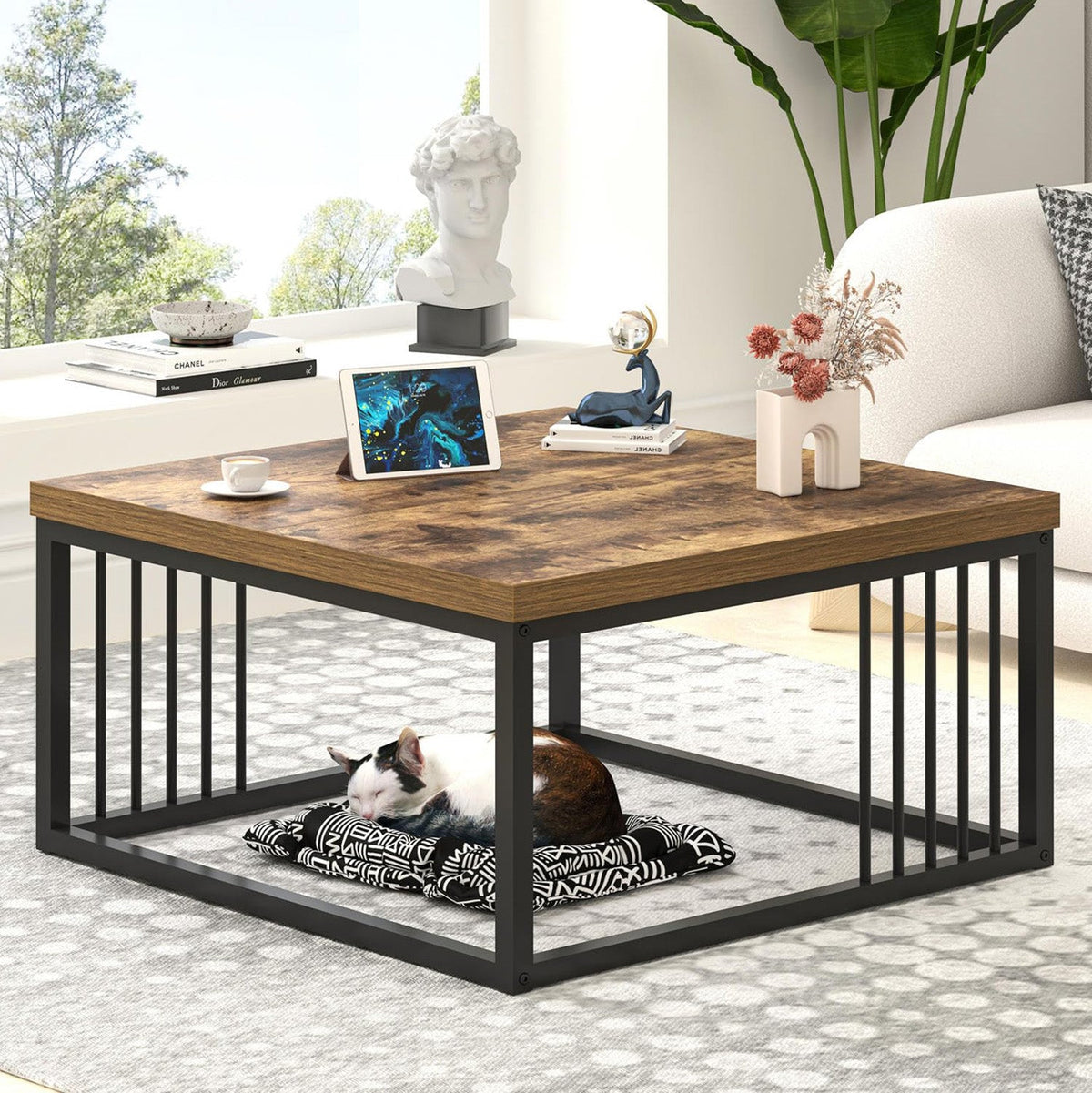 Couchtisch Urban in Holzoptik, 80 x 80 cm – Bild 5