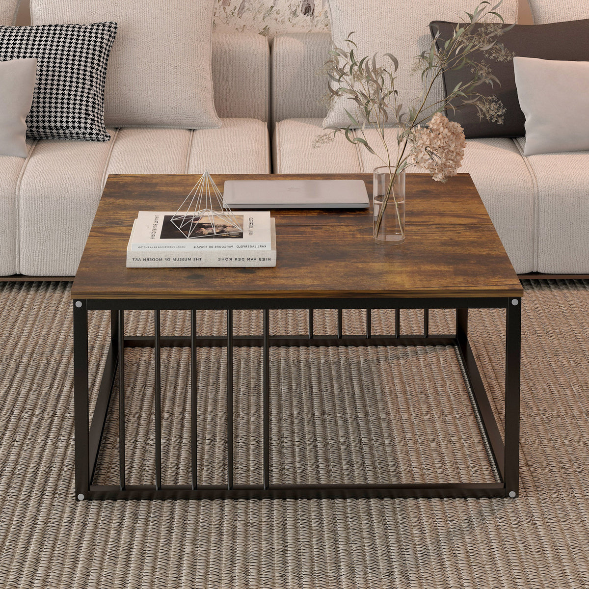 Couchtisch Urban in Holzoptik, 80 x 80 cm – Bild 6