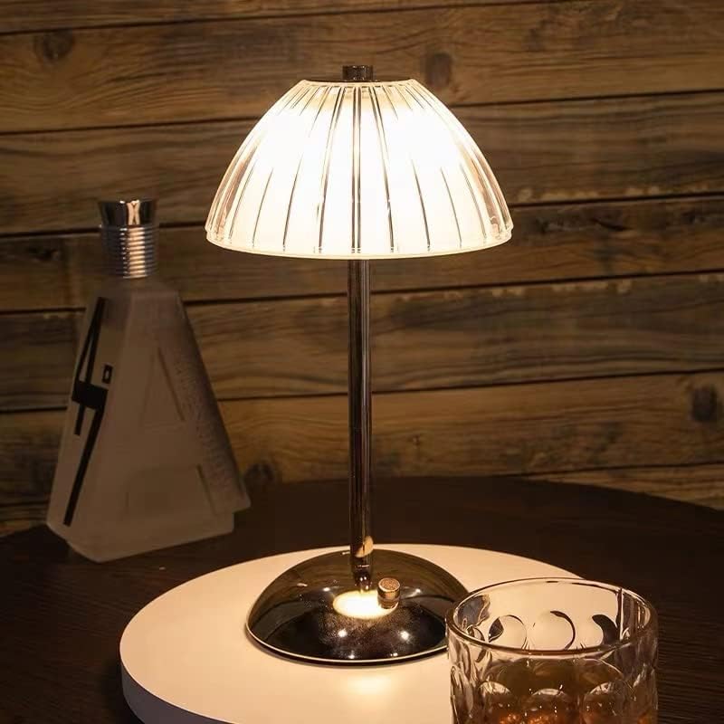 Kabellose Tischleuchte mit Kristallschirm und Touch-Dimmer – Bild 5