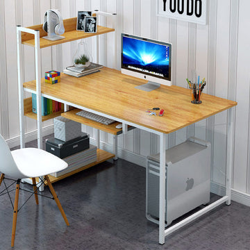 Edge Plus Schreibtisch mit Regal und Tastaturauszug