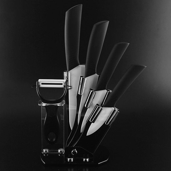 Keramikmesser-Set 6-teilig mit Acryl-Messerblock – Bild 6