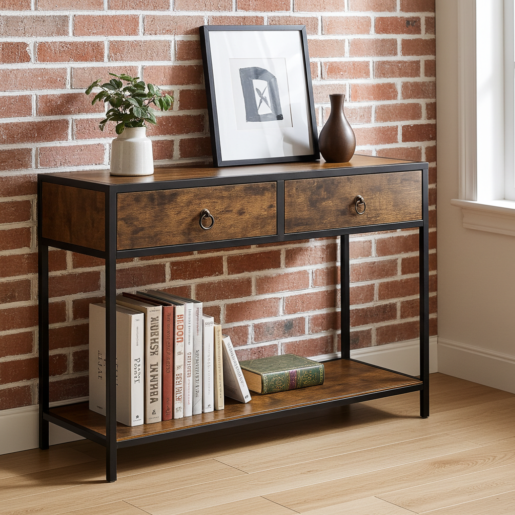 Konsolentisch Essence mit 2 Schubladen, 100 cm breit – Bild 4