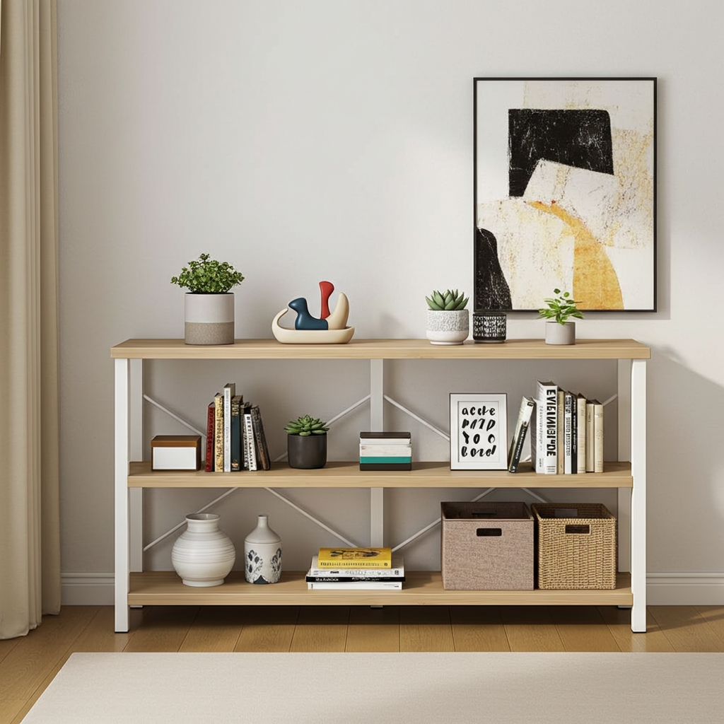 Konsolentisch Serenity in Eiche-Optik, 120 cm, 3 Ebenen – Bild 5