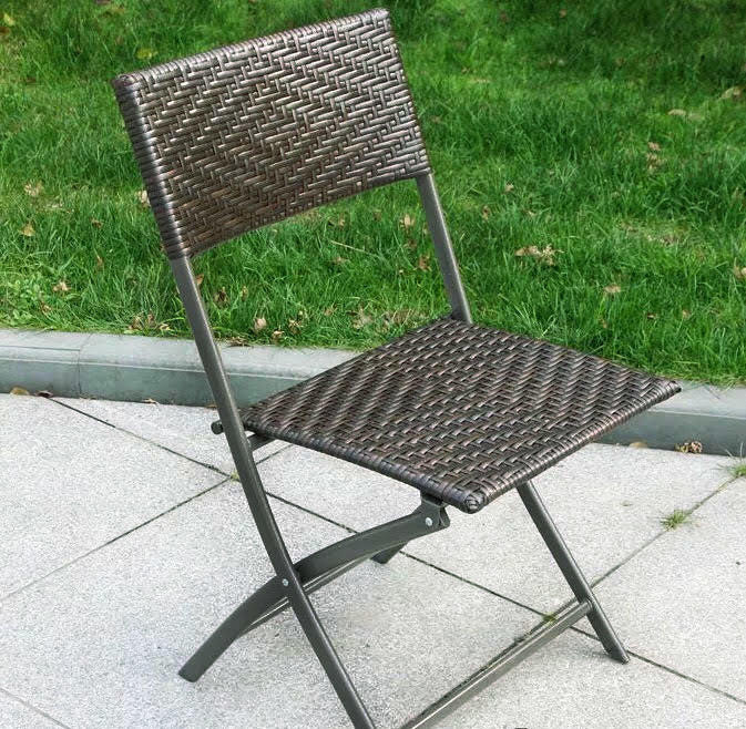 4er-Set Klappstühle aus wetterfestem Polyrattan – Bild 6