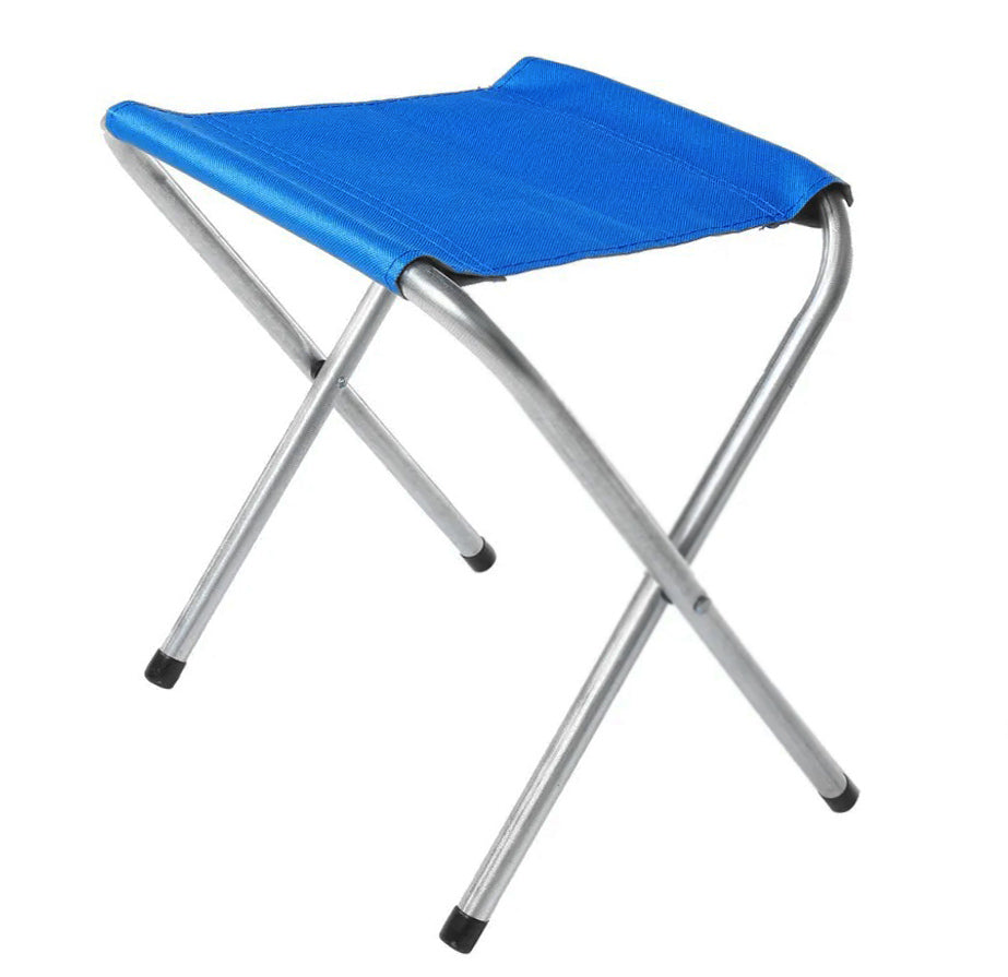 5-teiliges Klapptisch-Set mit vier Hockern, Blau – Bild 6