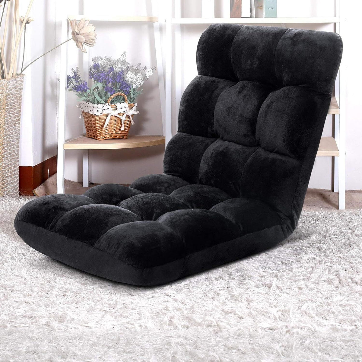 Klappbarer Relaxsessel mit Liegefunktion, Schwarz – Bild 2