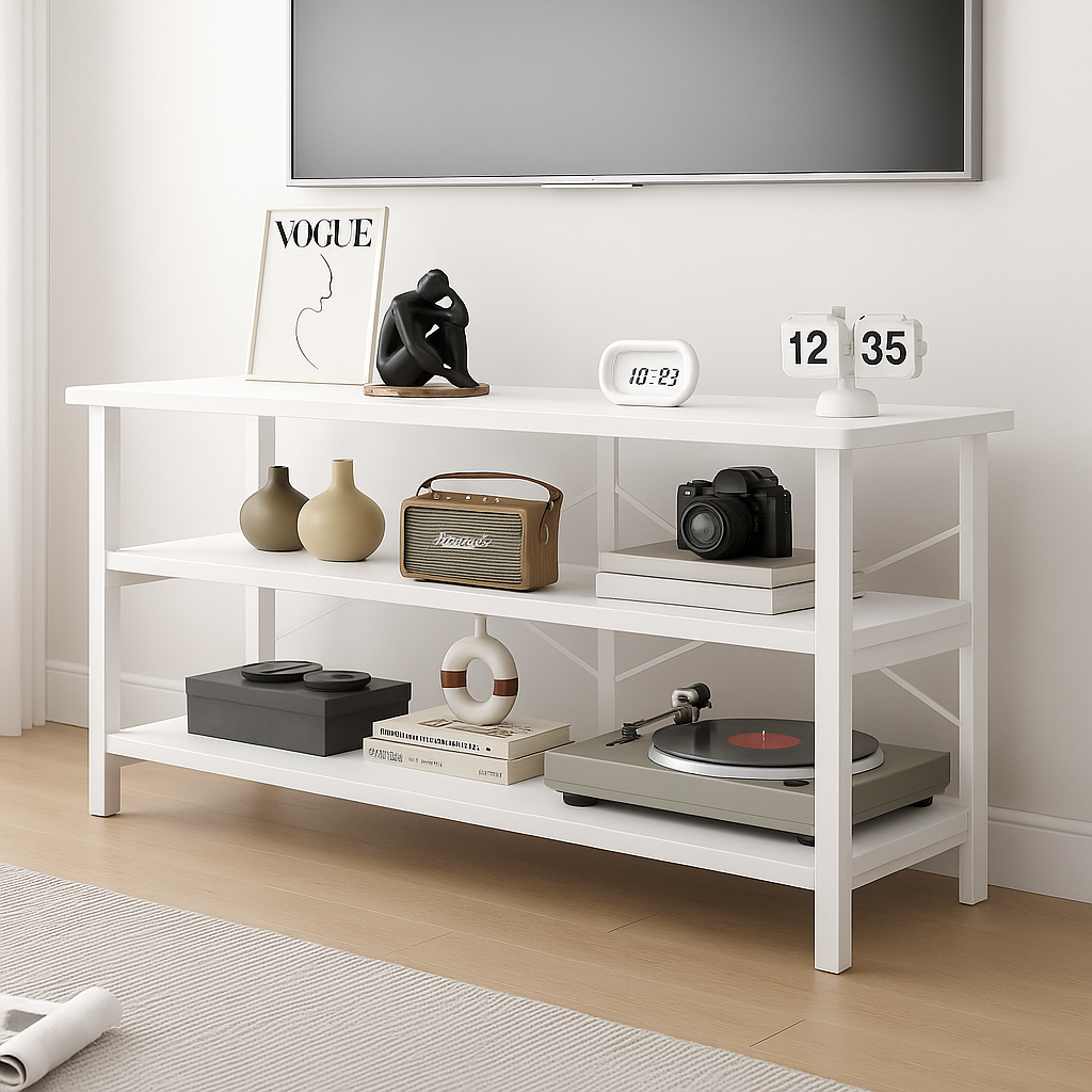 Konsolentisch Serenity in Weiß, 120 cm, mit 3 Ebenen – Bild 6