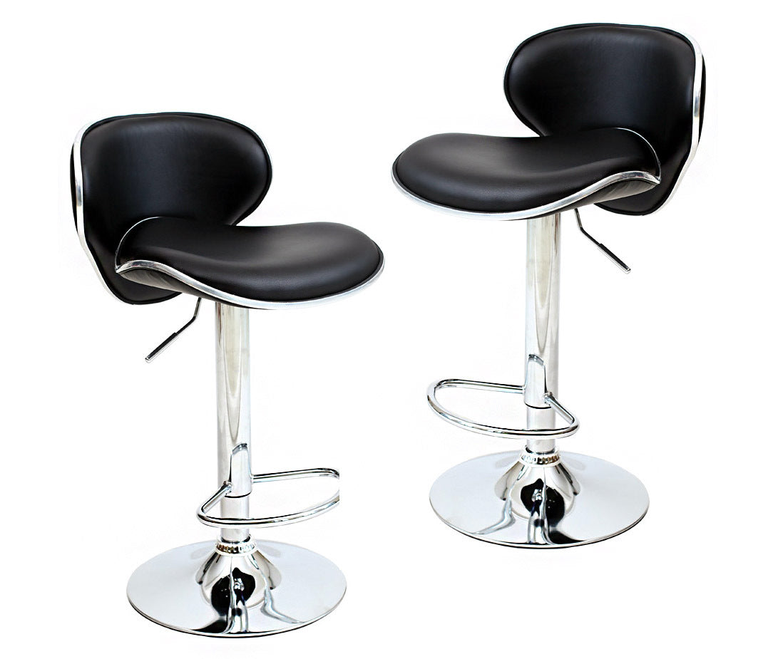 Barhocker Resort aus PU-Leder in Schwarz, 2er-Set – Bild 2