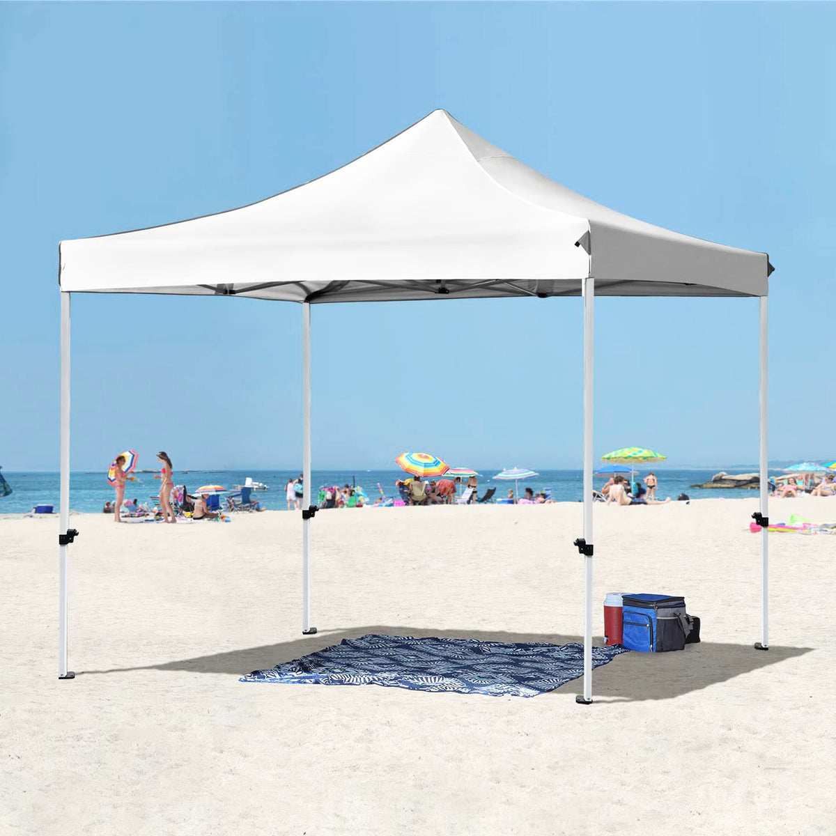 Pop-up-Pavillon 3 x 3 m mit wasserdichtem Dach, Weiß – Bild 4