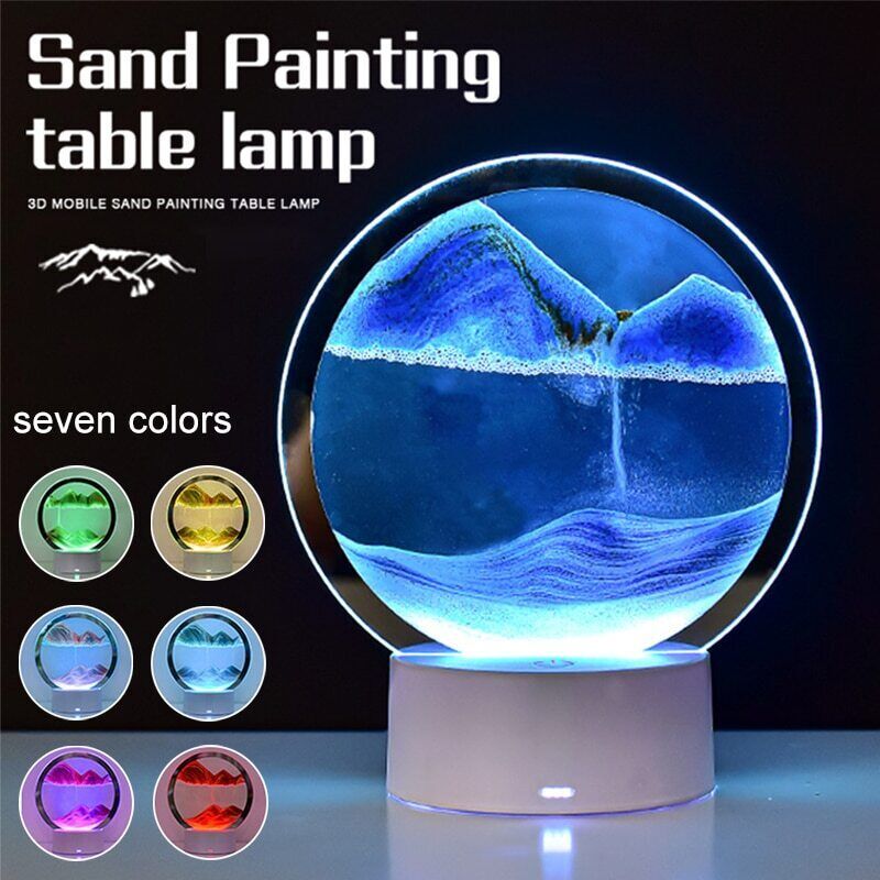 Sandbild-Tischleuchte mit RGB-Licht und sieben Modi – Bild 5
