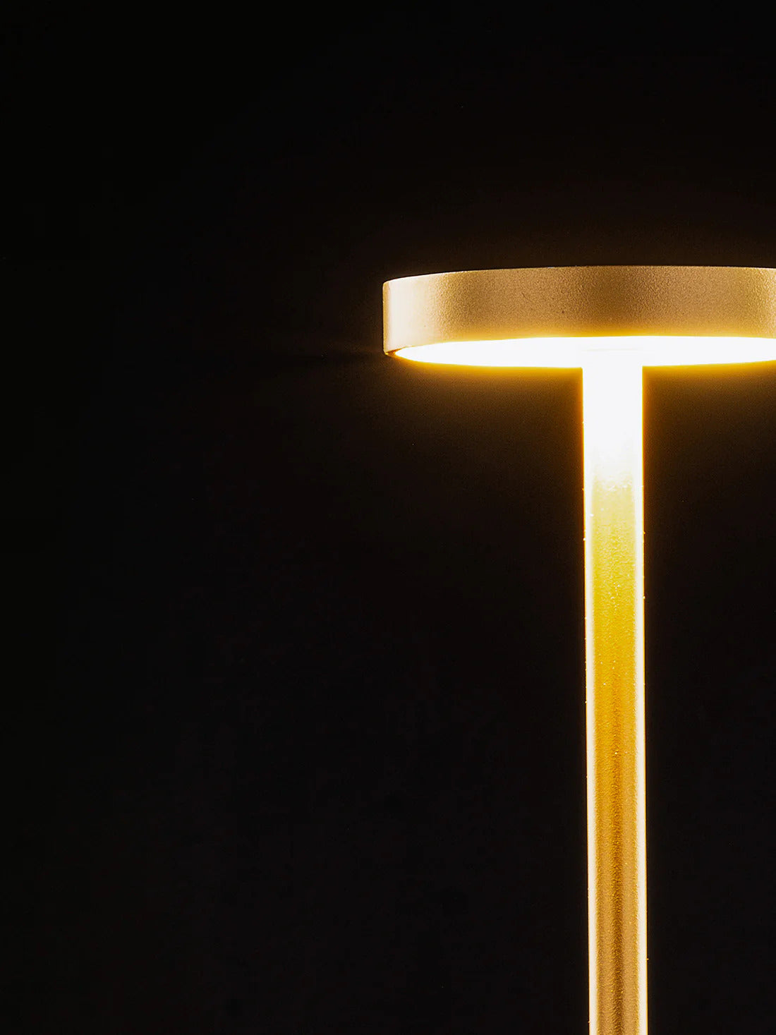 Kabellose LED-Tischleuchte aus Metall, 35 cm, Gold – Bild 4