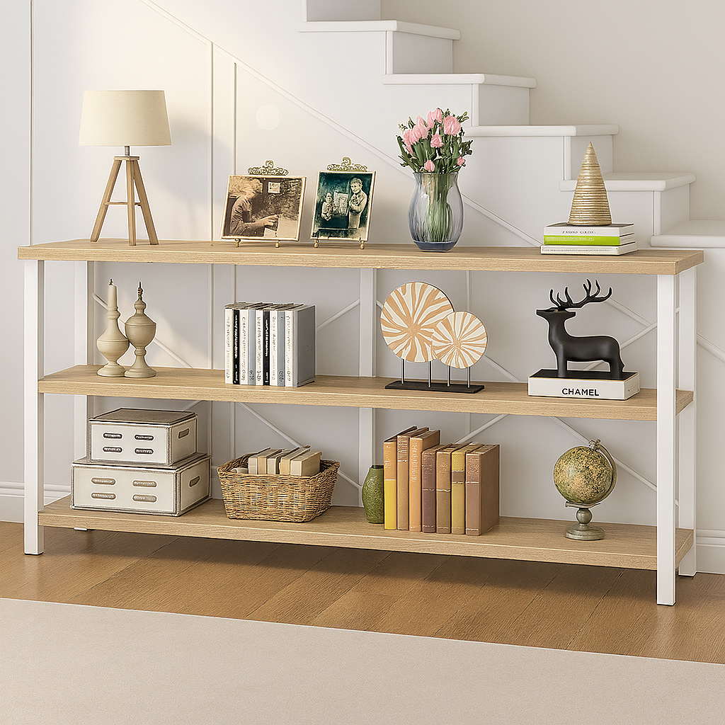 Konsolentisch Serenity in Eiche-Optik, 120 cm, 3 Ebenen – Bild 2