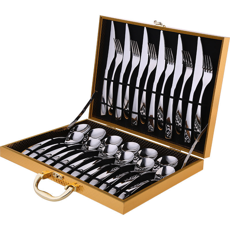 Besteckset aus Edelstahl, 24 Teile, in Geschenkbox – Bild 3