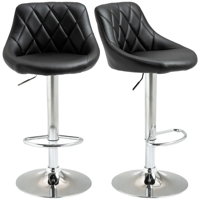 Barhocker Symphony mit hoher Lehne in Schwarz, 2er-Set – Bild 3