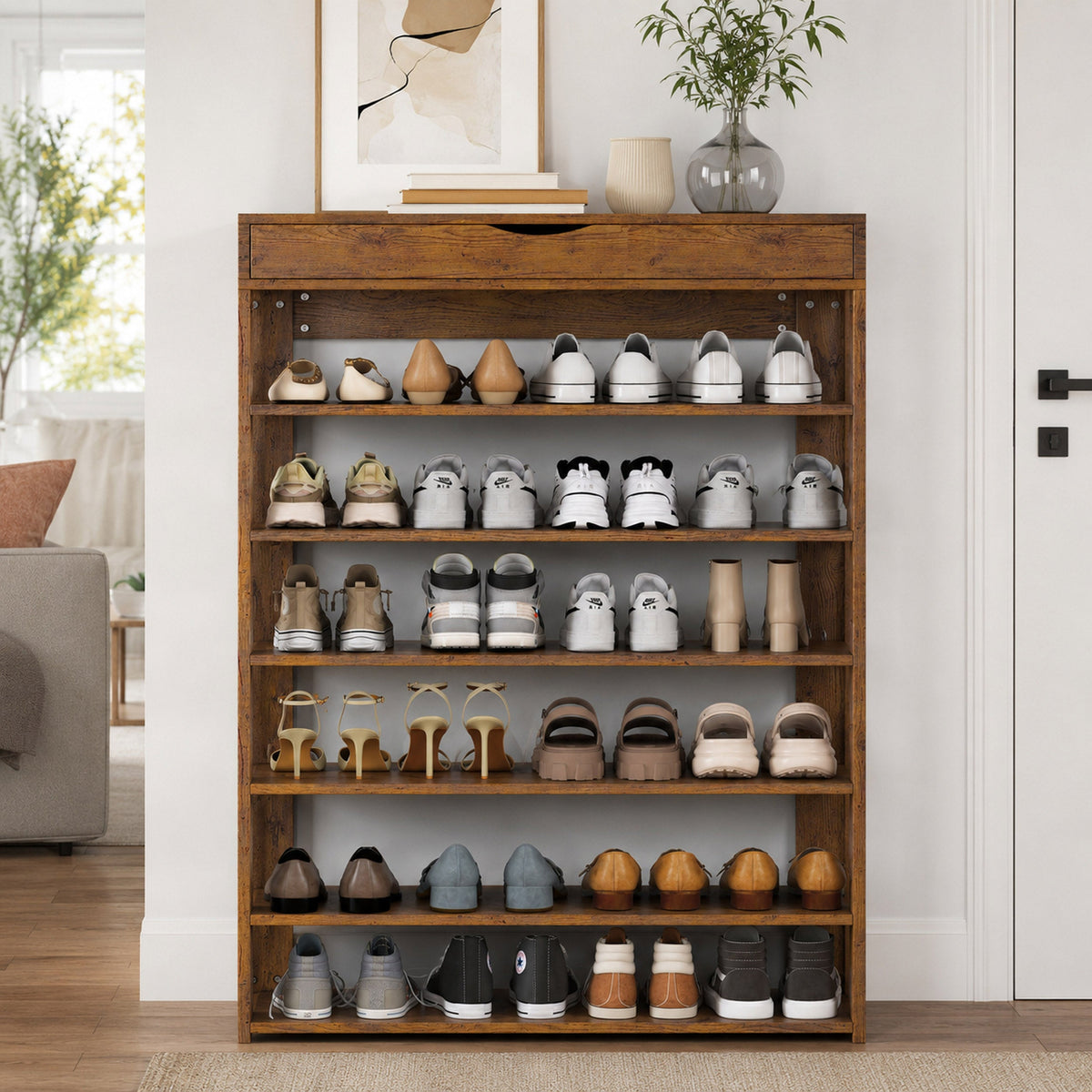 Fiesta Schuhschrank mit 7 Ebenen und Oberschrank – Bild 5