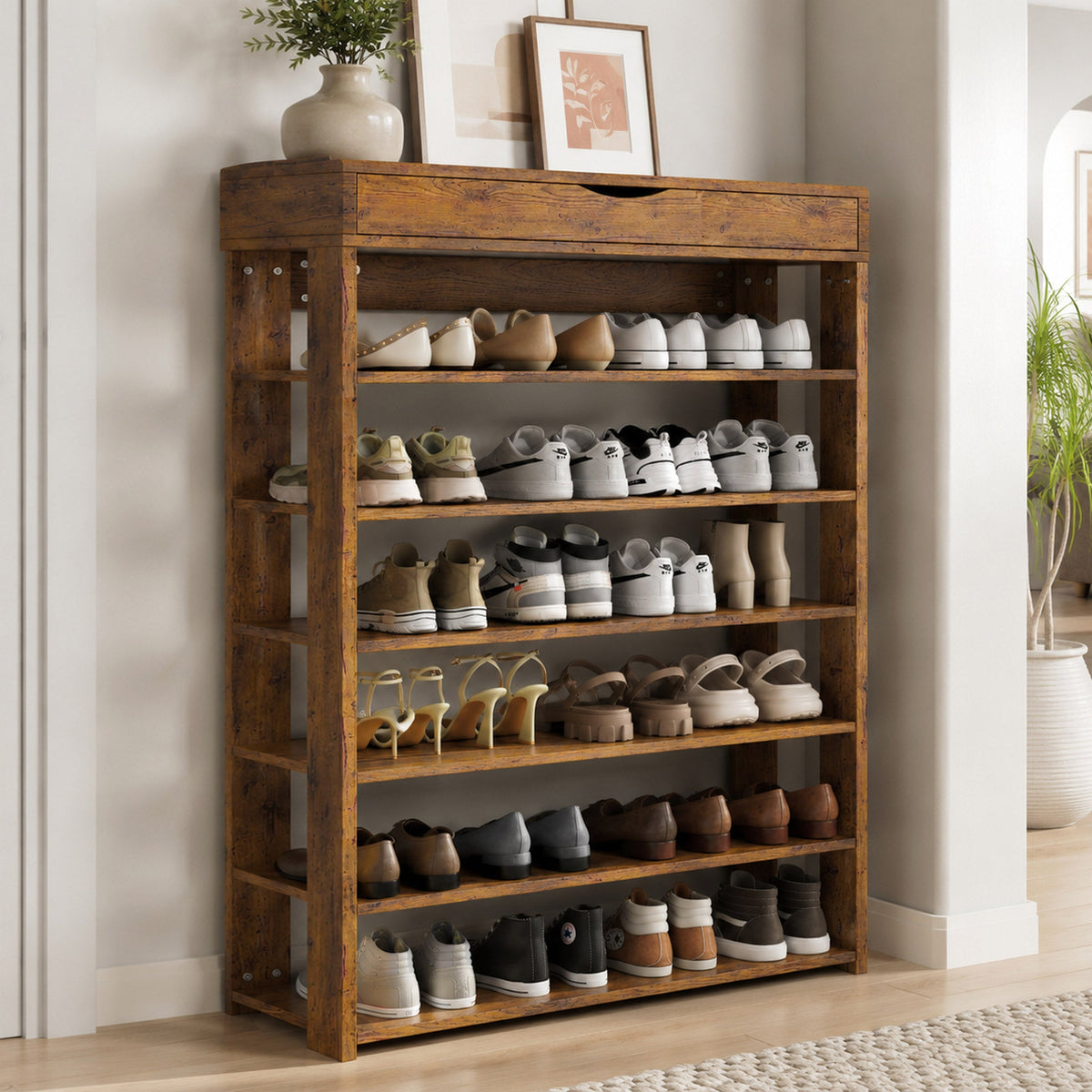 Fiesta Schuhschrank mit 7 Ebenen und Oberschrank – Bild 6