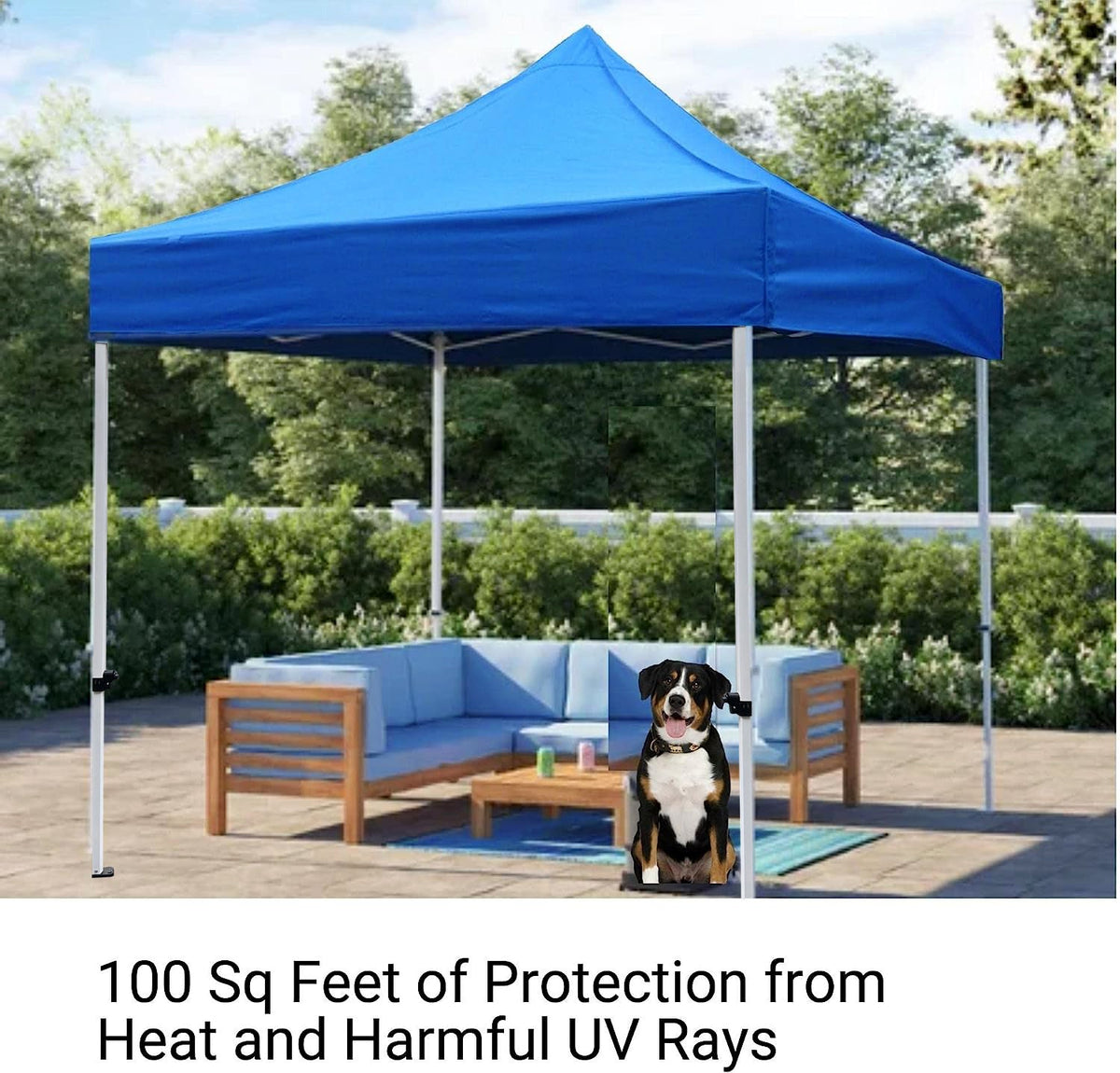 Pop-up-Pavillon 3 x 3 m mit wasserdichtem Dach, Blau – Bild 3