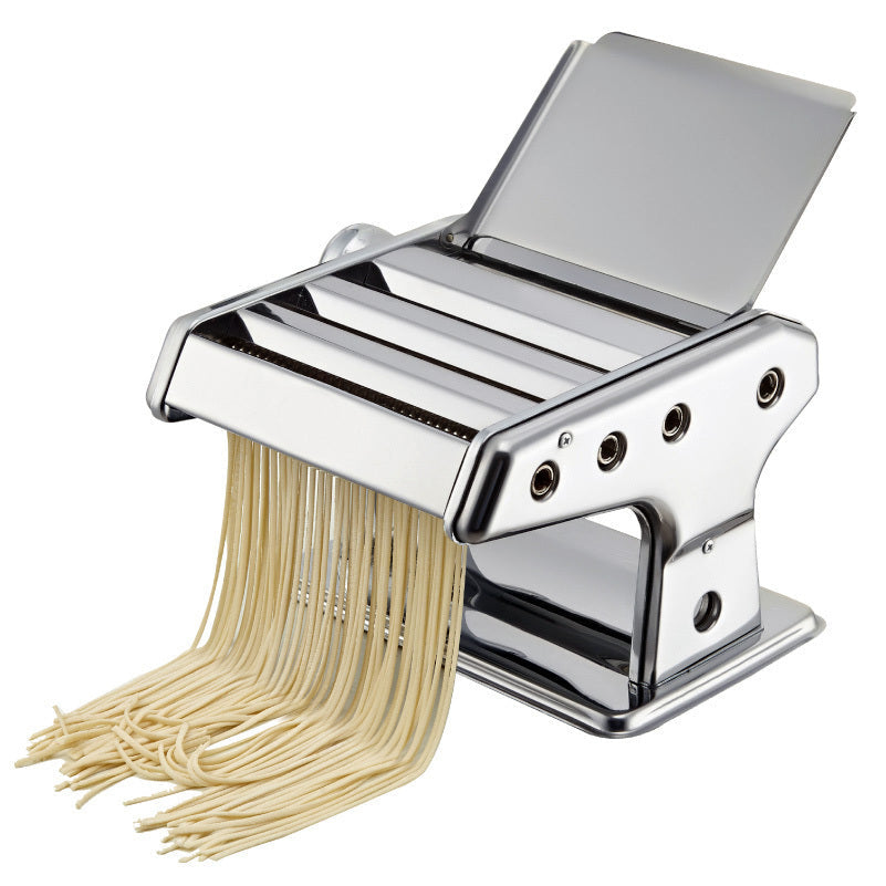 Pasta- und Nudelmaschine aus Edelstahl mit Tischklemme