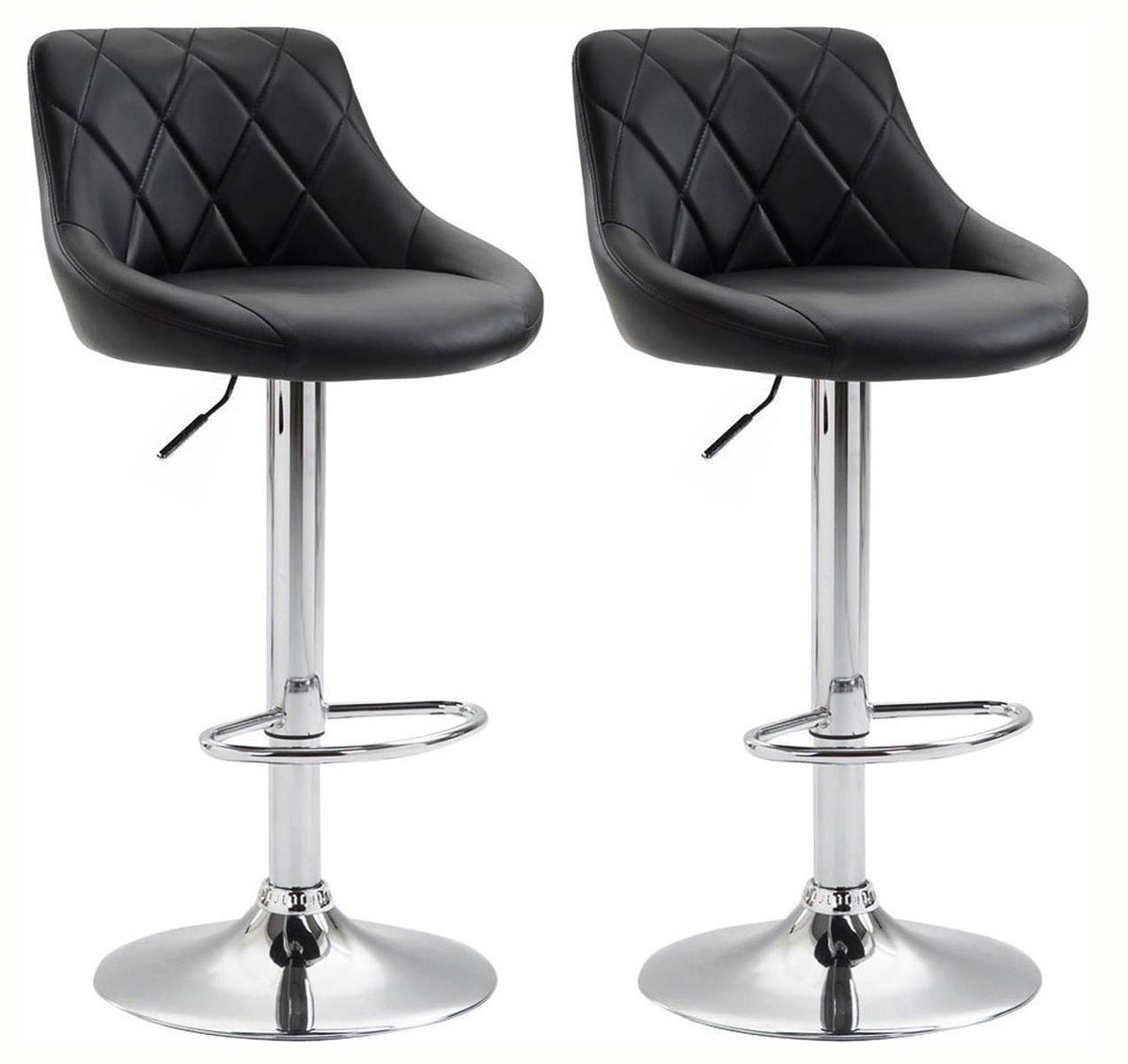 Barhocker Symphony mit hoher Lehne in Schwarz, 2er-Set – Bild 5