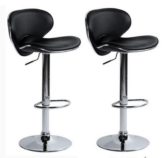 Barhocker Resort aus PU-Leder in Schwarz, 2er-Set – Bild 4
